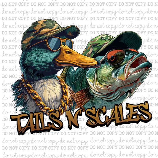 Mallard Tail And Scale - Hunting / Fishing - Cheat Clear Waterslide™ or White Cast Sticker