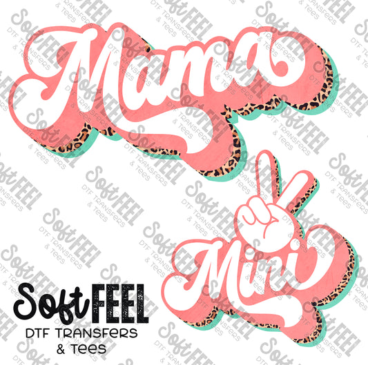 Mama Mini Pink Offset - Mama Mini Set / Youth / Women's - Direct To Film Transfer / DTF - Heat Press Clothing Transfer