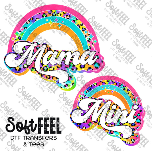 Mama Mini Rainbow - Mama Mini Set / Youth / Women's - Direct To Film Transfer / DTF - Heat Press Clothing Transfer