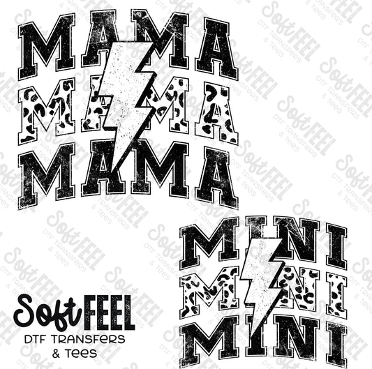 Mama Mini Varsity Retro - Mama Mini Set / Youth / Women's - Direct To Film Transfer / DTF - Heat Press Clothing Transfer