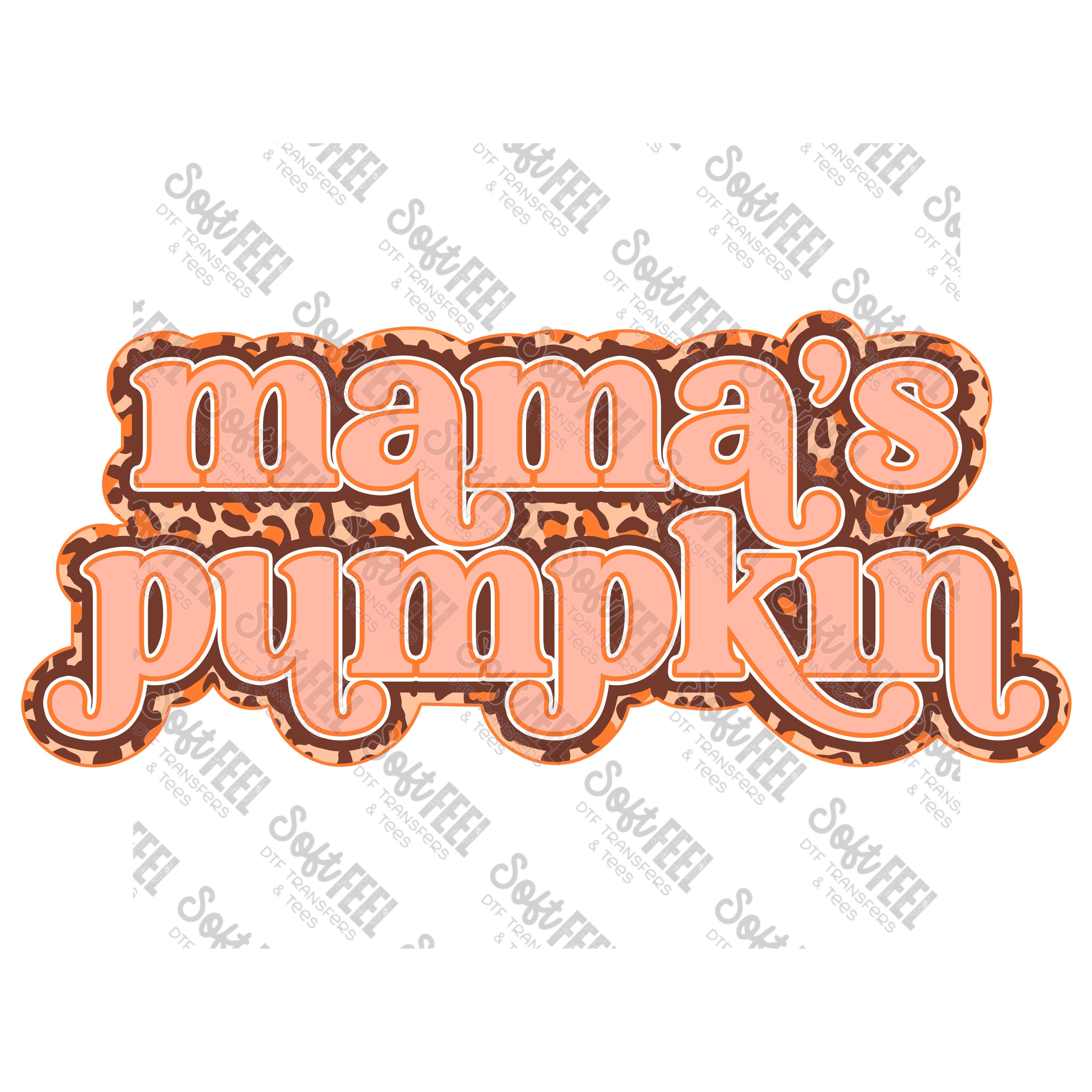 Mama&#39;s Pumpkin - Youth / Retro / Fall - Direct To Film Transfer / DTF - Heat Press Clothing Transfer