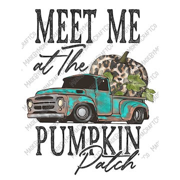 Meet Me At The Pumpkin Patch Truck - Fall - Cheat Clear Waterslide™ or White Cast Sticker