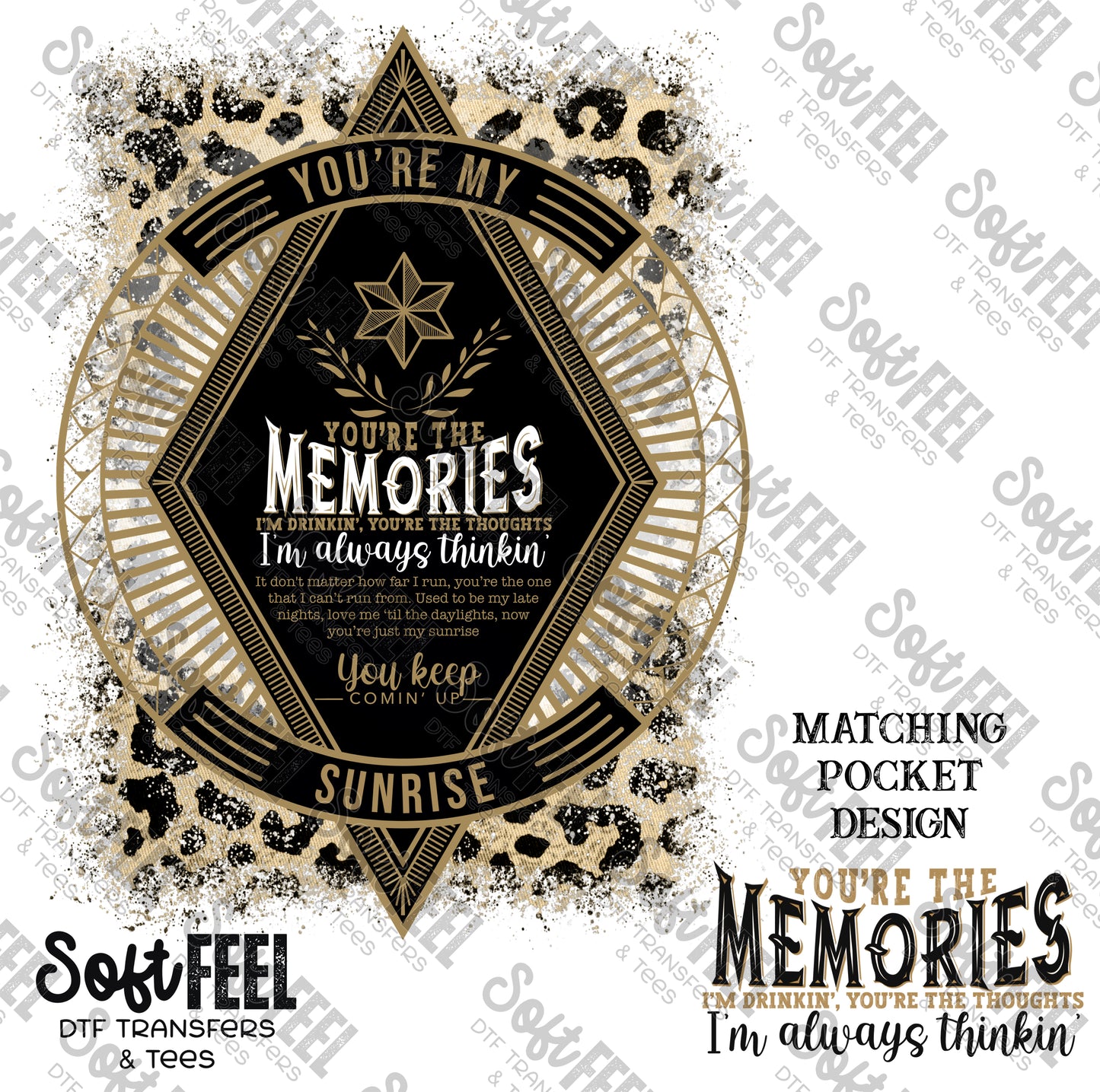 Memories - Vintage Country Western - Direct To Film Transfer / DTF - Heat Press Clothing Transfer