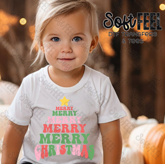 Merry Christmas - Youth - Direct To Film Transfer / DTF - Heat Press Clothing Transfer