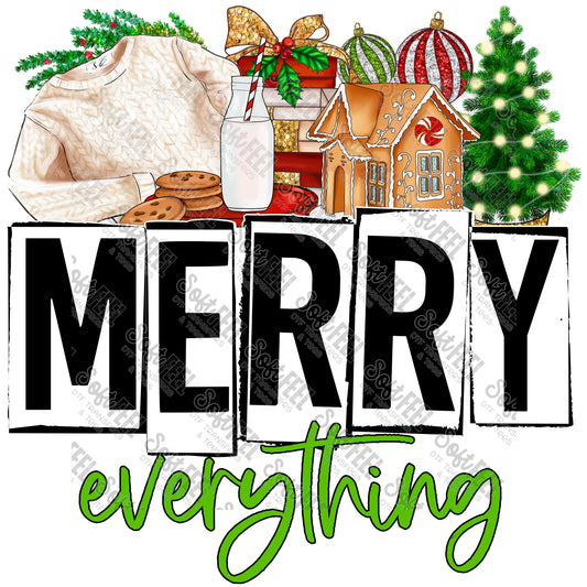 Merry Everything Christmas Things - Christmas - Direct To Film Transfer / DTF - Heat Press Clothing Transfer