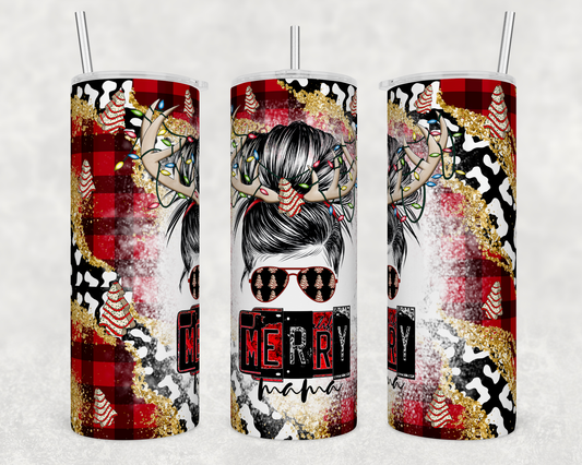 Merry Mama - Sublimation or Waterslide Wrap - 20oz and 30oz