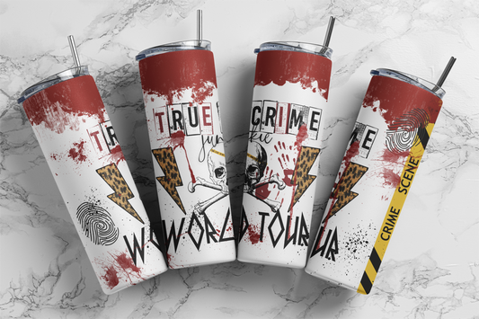 True Crime Junkie World Tour - Halloween - Sublimation or Waterslide Wrap - 20oz and 30oz