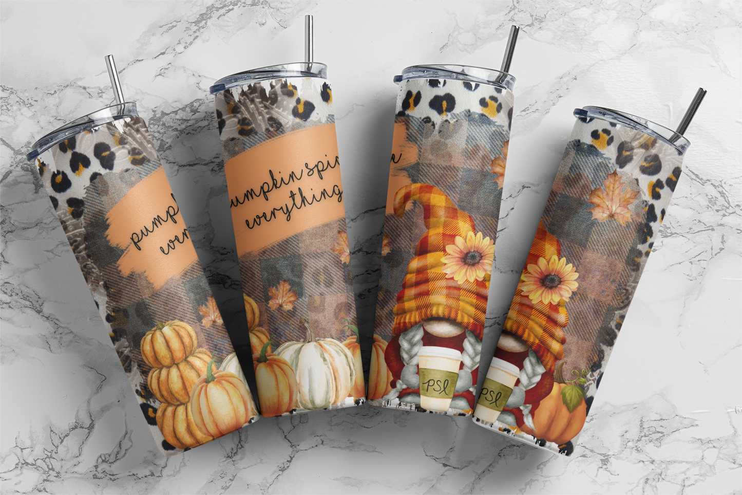 Pumpkin Spice Everything - Sublimation or Waterslide Wrap - 20oz and 30oz