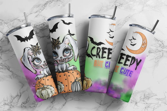 Creepy But Cute - Halloween - Sublimation or Waterslide Wrap - 20oz and 30oz