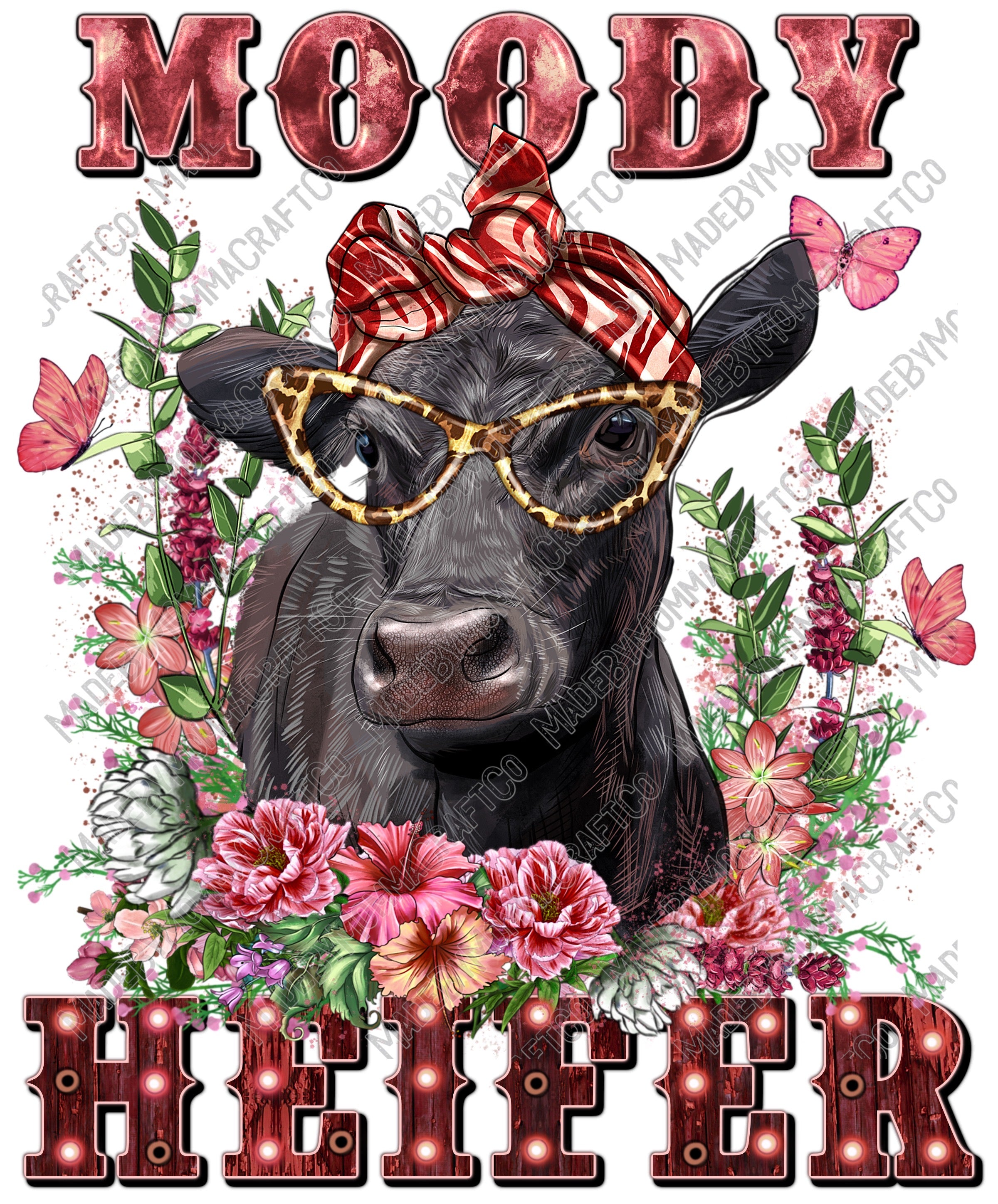 Moody Heifer - Women&#39;s - Cheat Clear Waterslide™ or White Cast Sticker