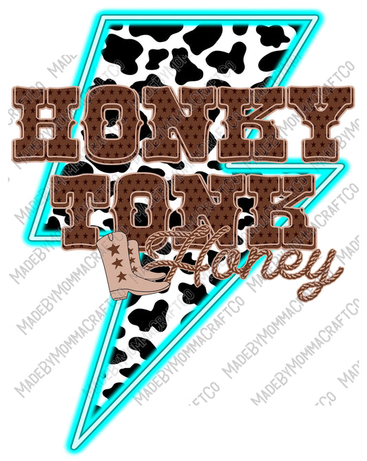 Honky Tonk Honey - Country Western - Cheat Clear Waterslide™ or White Cast Sticker