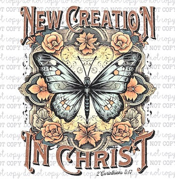 New Creation In Christ - Christian - Cheat Clear Waterslide™ or White Cast Sticker