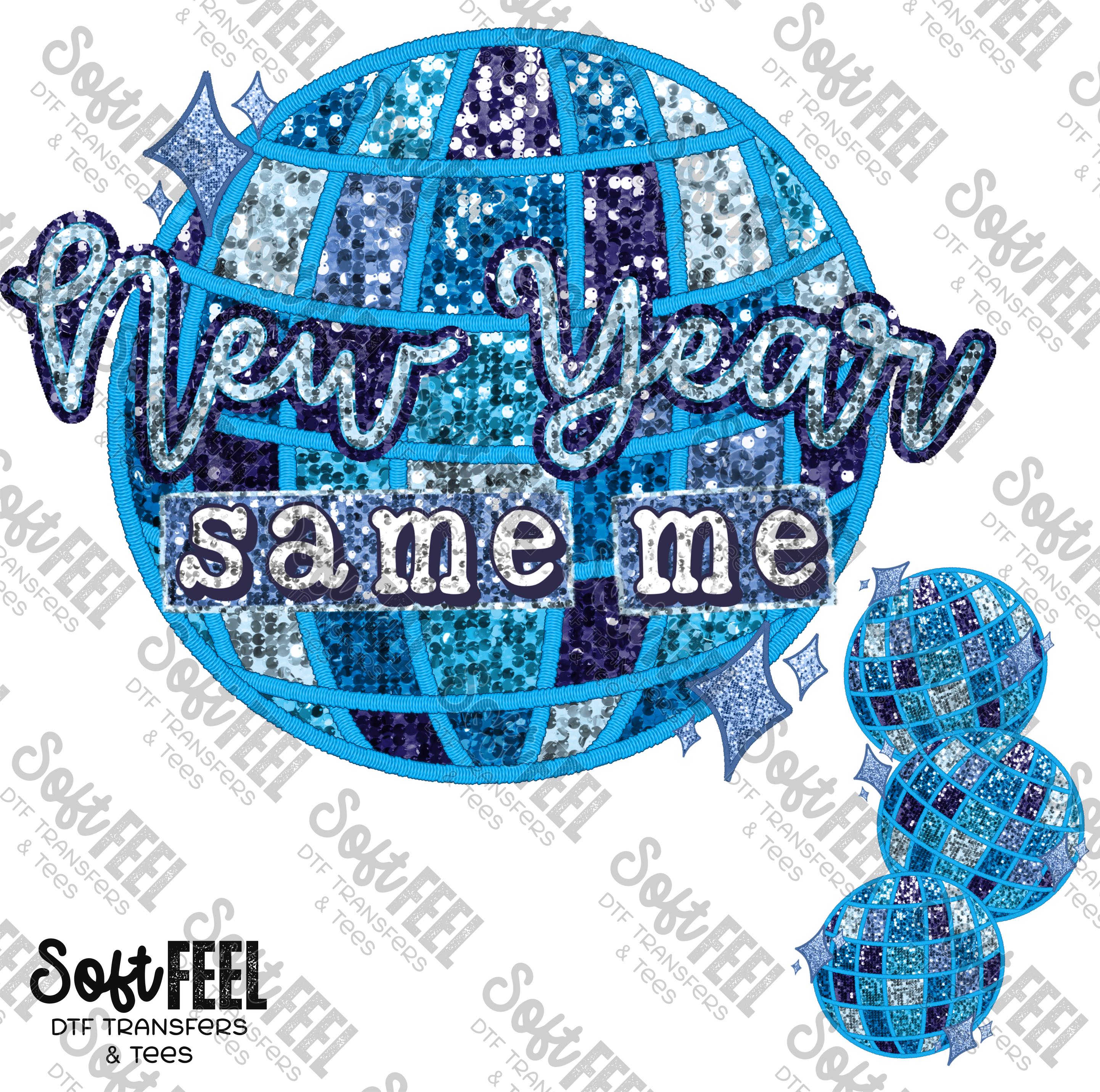 New Year Same Me with Sleeves - Christmas - Direct To Film Transfer / DTF - Heat Press Clothing Transfer