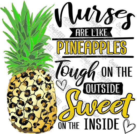 Nurses Pineapple - Occupations / Nursing - Direct To Film Transfer / DTF - Heat Press Clothing Transfer