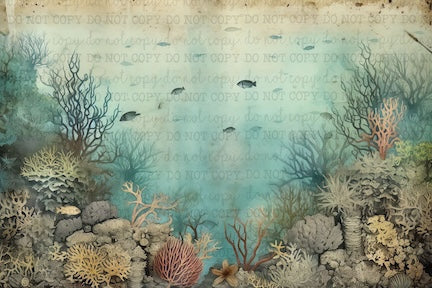 Ocean Paper - Vinyl Or Waterslide Seamless Wrap