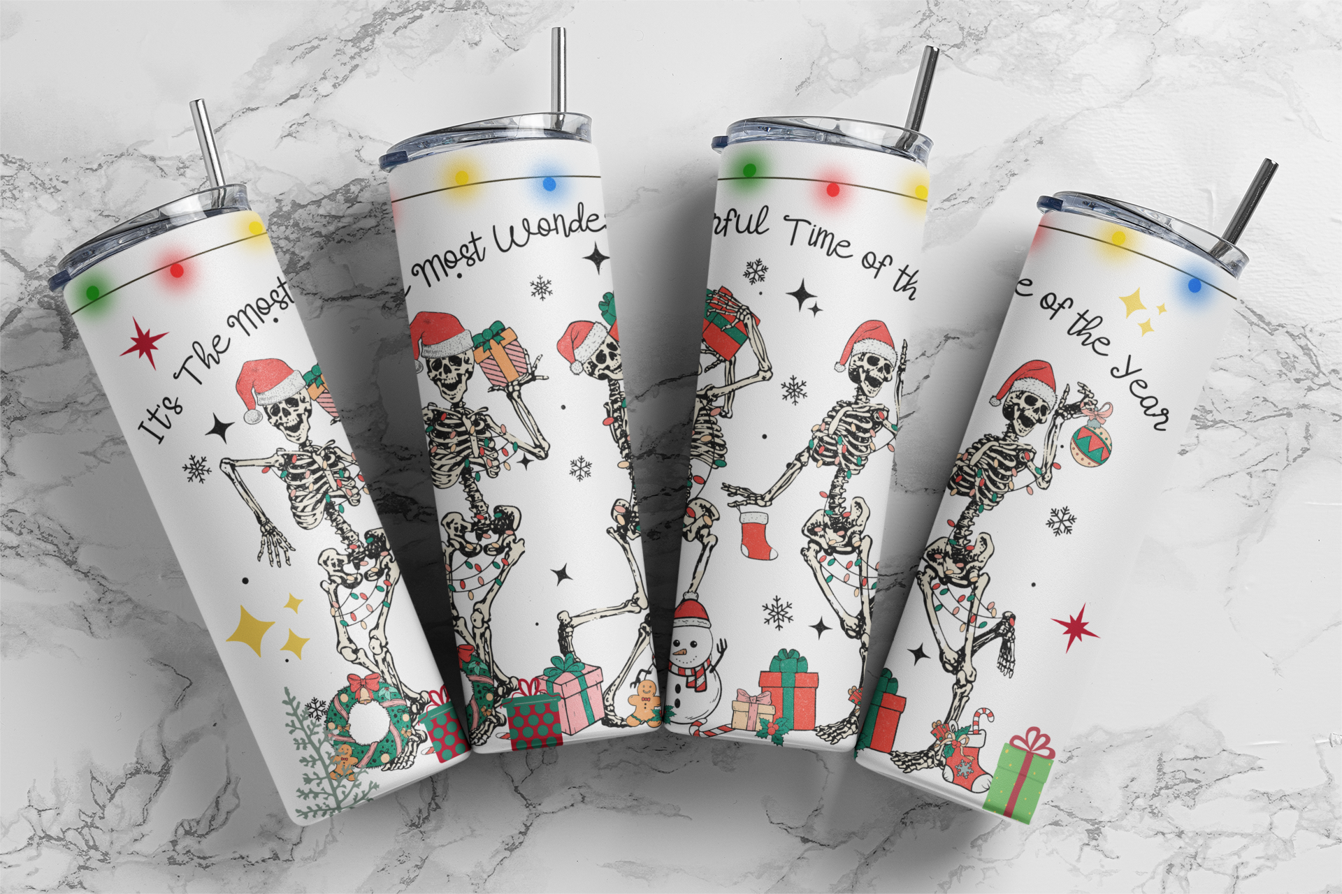 Of The Year Skeleton - Sublimation or Waterslide Wrap - 20oz and 30oz