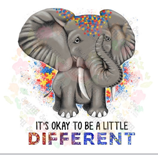 ok to be different - Youth / Autism  - Direct To Film Transfer / DTF - Heat Press Clothing Transfer