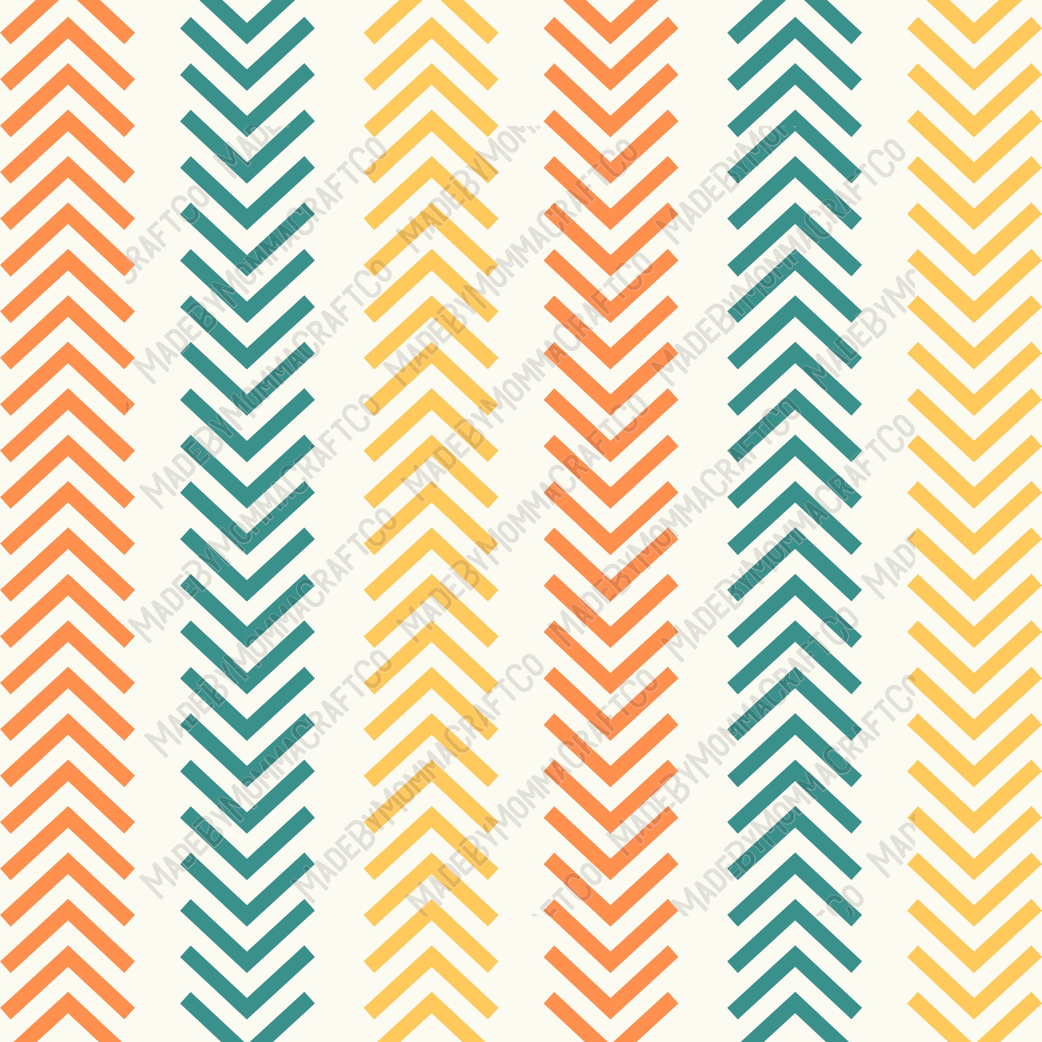 Orange And Yellow Aztec Patterns 11 - Vinyl Or Waterslide Seamless Wrap