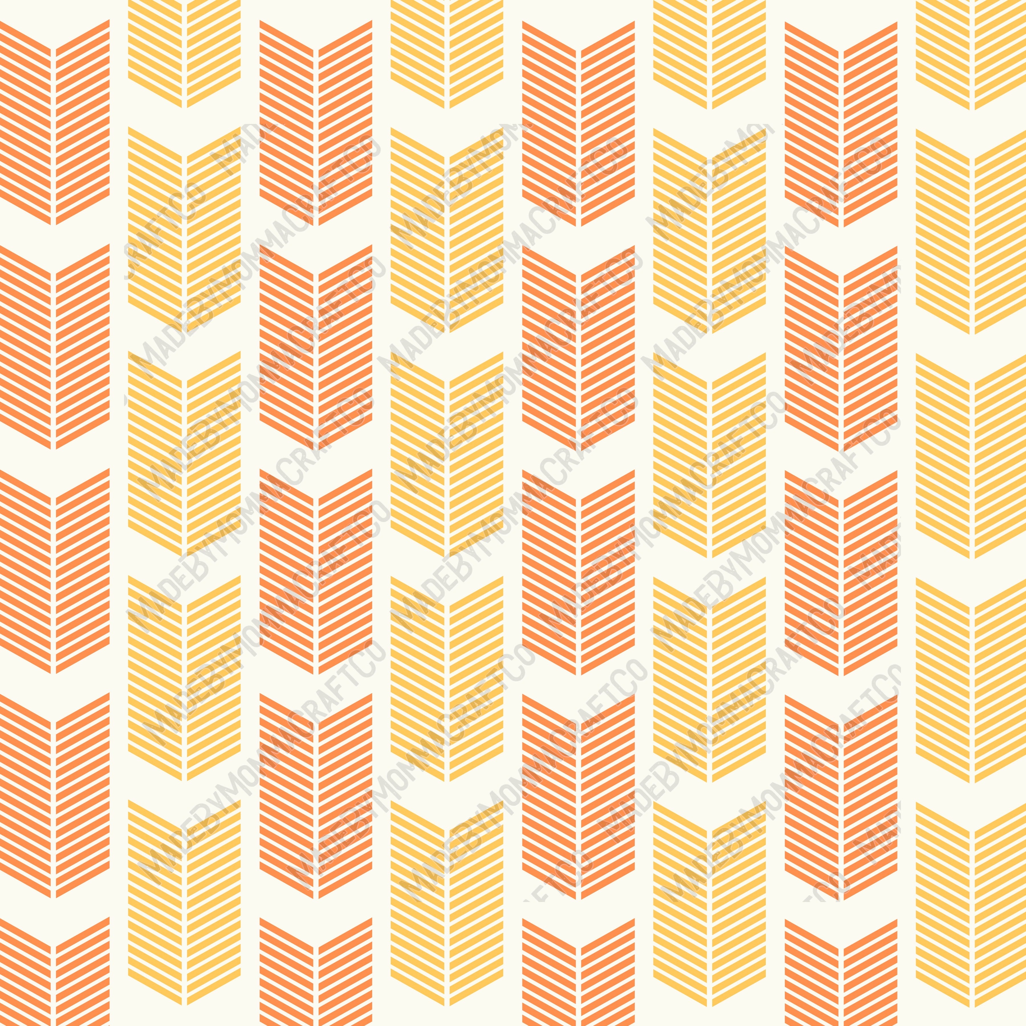Orange And Yellow Aztec Patterns 12 - Vinyl Or Waterslide Seamless Wrap