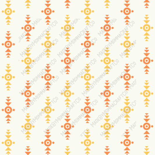 Orange And Yellow Aztec Patterns 6 - Vinyl Or Waterslide Seamless Wrap