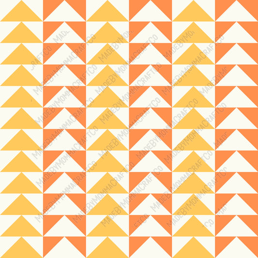 Orange And Yellow Aztec Patterns 7 - Vinyl Or Waterslide Seamless Wrap