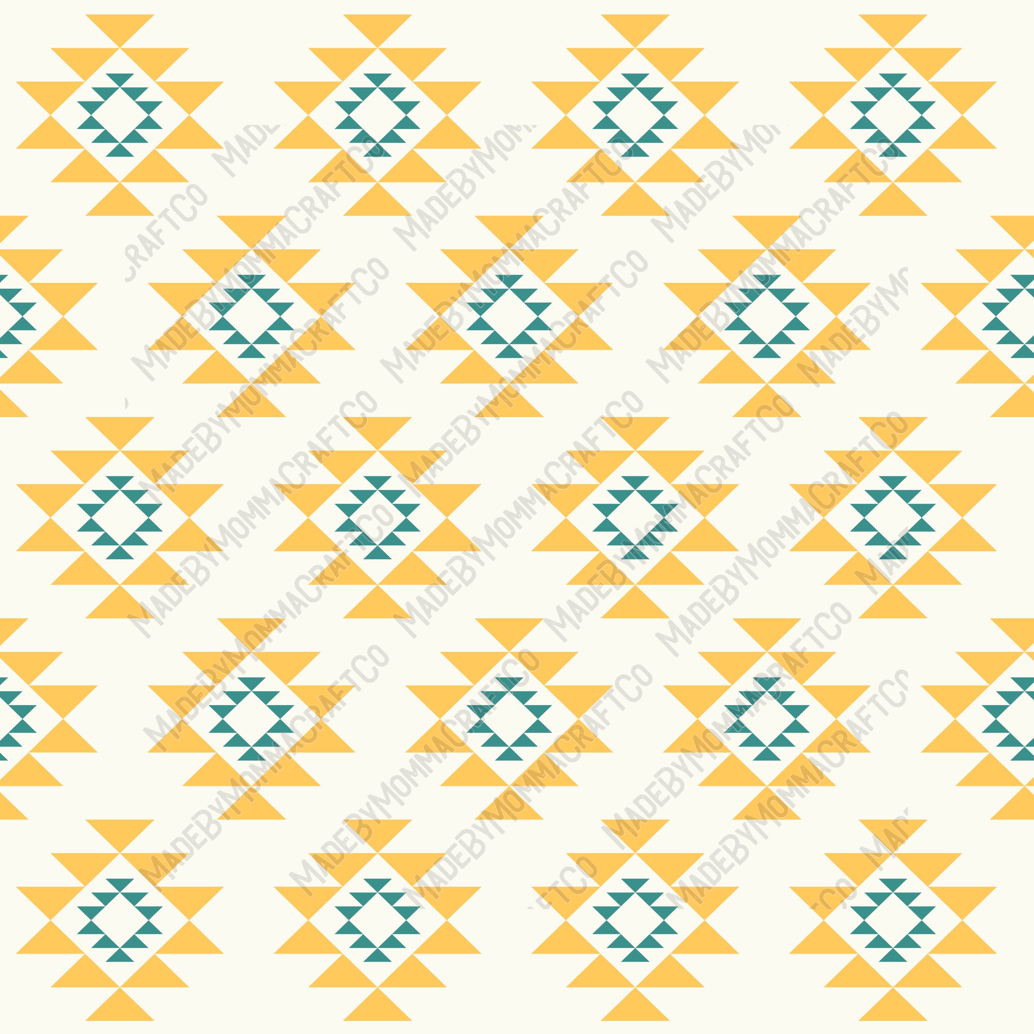 Orange And Yellow Aztec Patterns 8 - Vinyl Or Waterslide Seamless Wrap