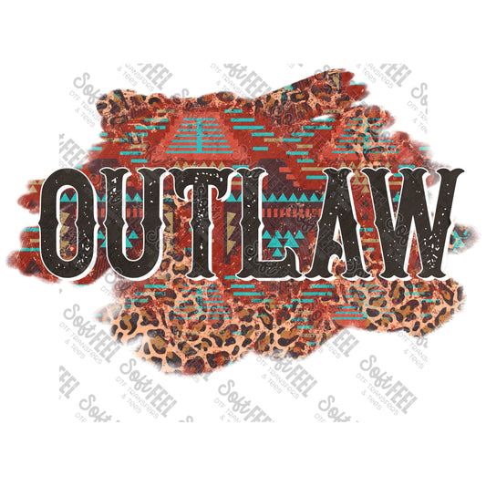 Outlaw Clay Leopard - Women's / Country Western - Direct To Film Transfer / DTF - Heat Press Clothing Transfer