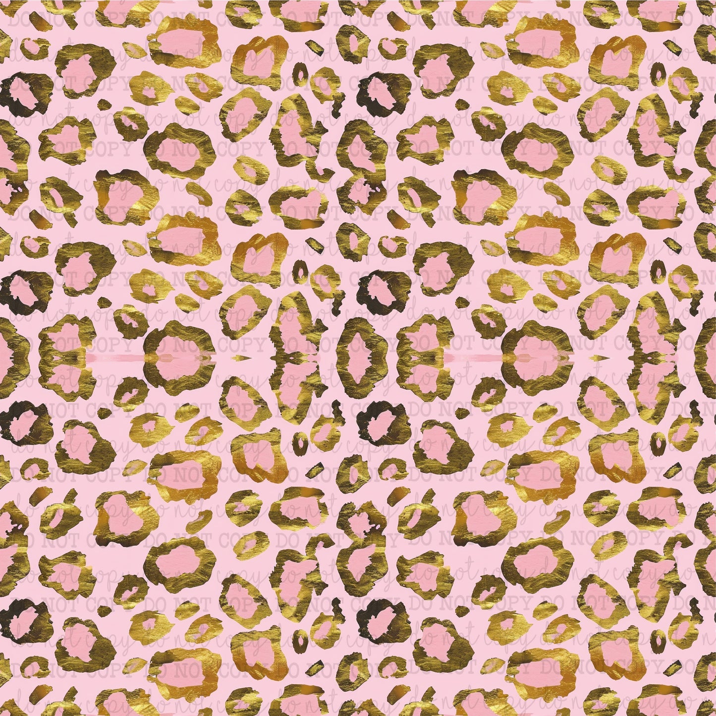 Pastel Pink & Gold Leopard - Vinyl Or Waterslide Seamless Wrap