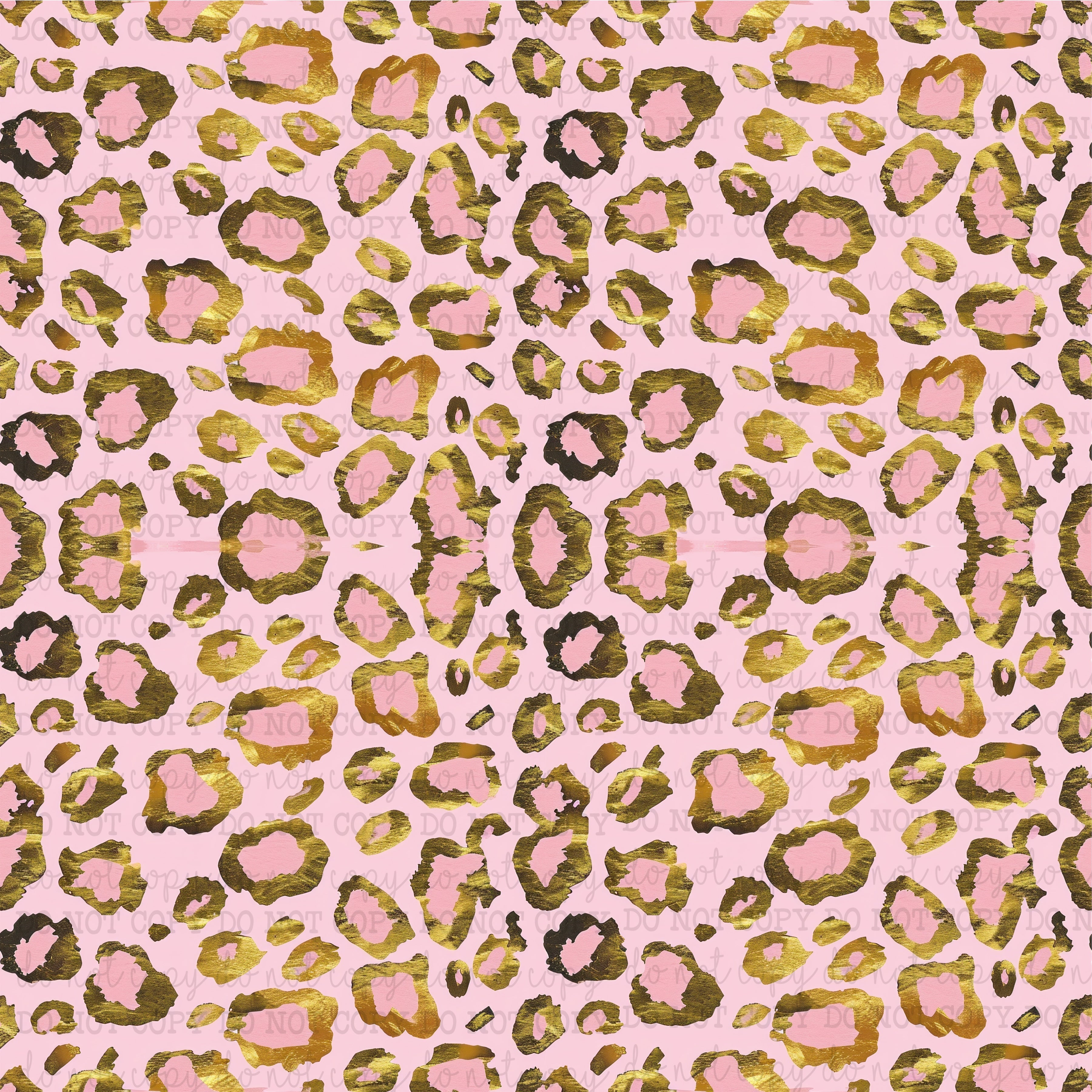 Pastel Pink &amp; Gold Leopard - Vinyl Or Waterslide Seamless Wrap