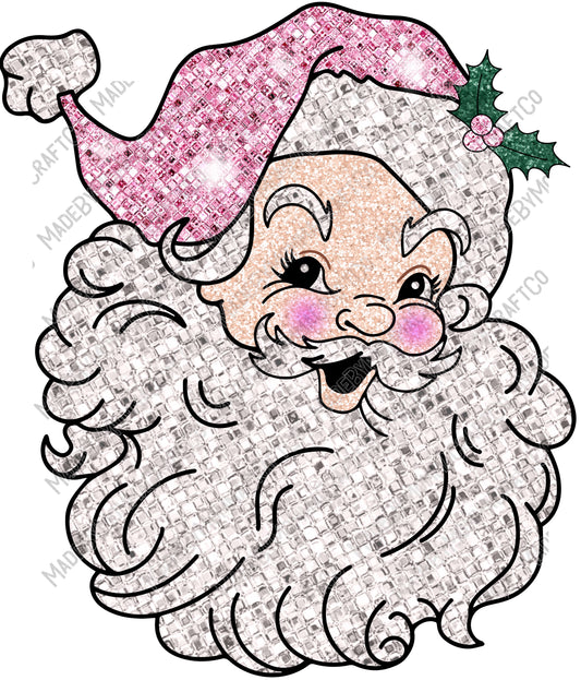 Pink Santa Claus - Christmas - Cheat Clear Waterslide™ or White Cast Sticker