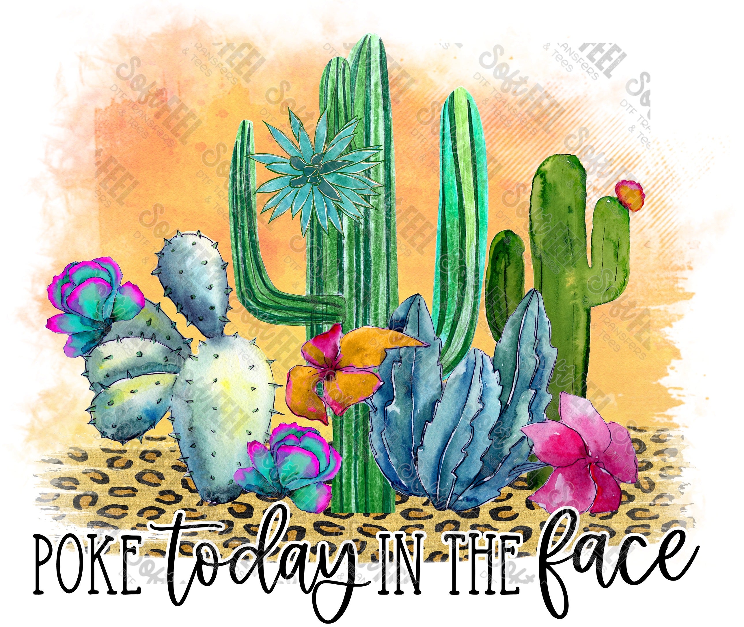 Poke Today In The Face - Women&#39;s / Snarky Humor - Direct To Film Transfer / DTF - Heat Press Clothing Transfer