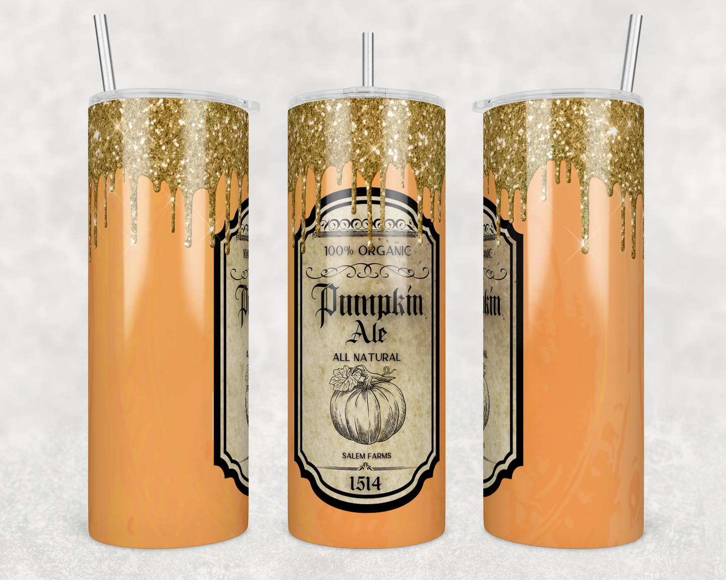 Pumpkin Ale - Halloween - Sublimation or Waterslide Wrap - 20oz and 30oz