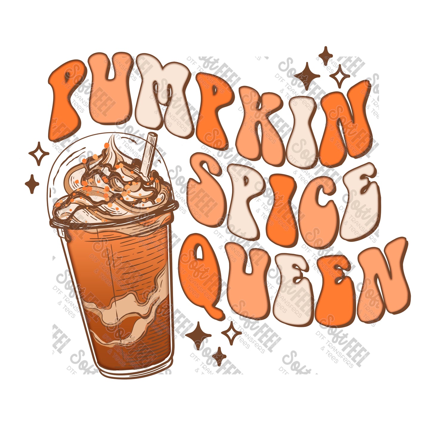 Pumpkin Spice Queen - Fall - Direct To Film Transfer / DTF - Heat Press Clothing Transfer