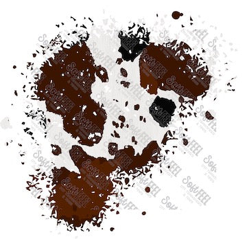 Realistic Brown Cow Patch 2 - Patches &amp; Patterns - Direct To Film Transfer / DTF - Heat Press Clothing Transfer