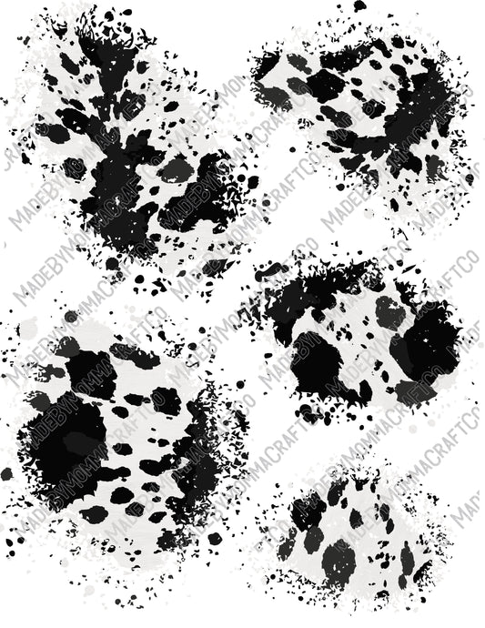 Realistic Black Cow - Patches or Patterns - Cheat Clear Waterslide™ or Cheat Clear Sticker Decal