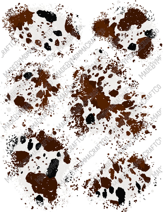 Realistic Brown Cow - Patches or Patterns - Cheat Clear Waterslide™ or White Cast Sticker