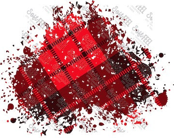 Red Buffalo Plaid Patch 3 - Patches &amp; Patterns - Direct To Film Transfer / DTF - Heat Press Clothing Transfer