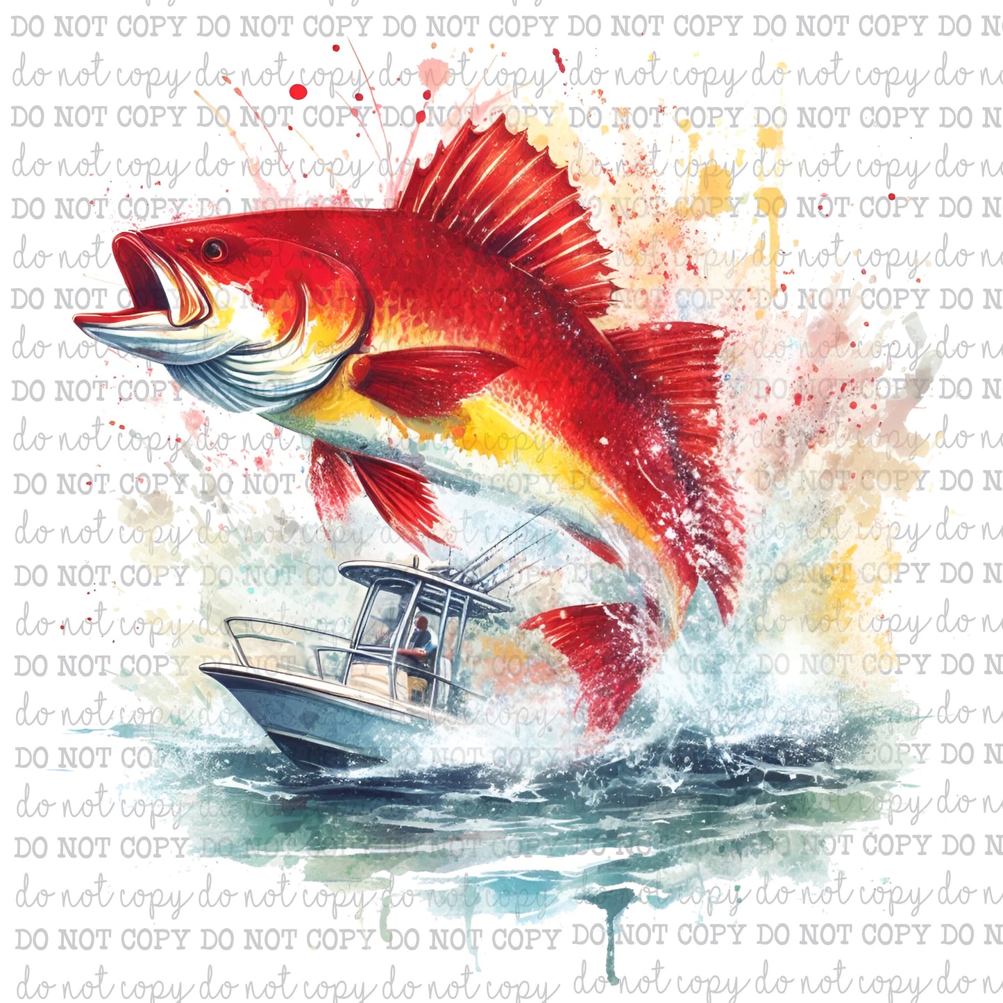 Redfish Sea - Fishing - Cheat Clear Waterslide™ or White Cast Sticker