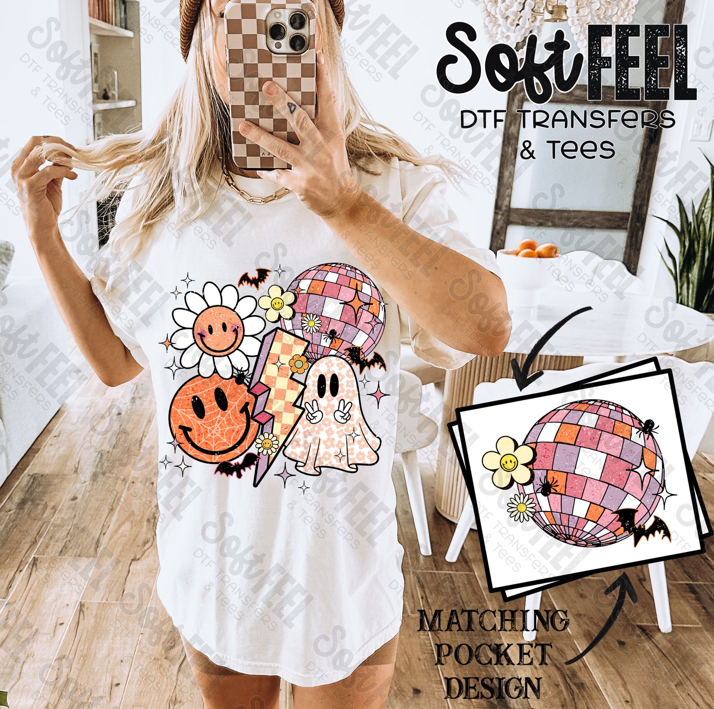 Halloween Collage - Fall / retro - Direct To Film Transfer / DTF - Heat Press Clothing Transfer