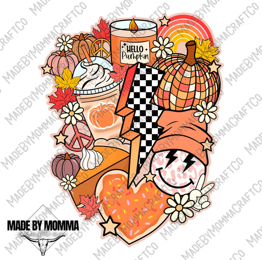 Retro Pumpkin Collage - Fall - Cheat Clear Waterslide™ or Cheat Clear Sticker Decal