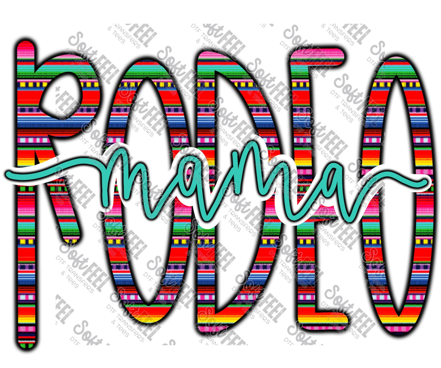 Rodeo Mama - Country Western / Women&#39;s - Direct To Film Transfer / DTF - Heat Press Clothing Transfer
