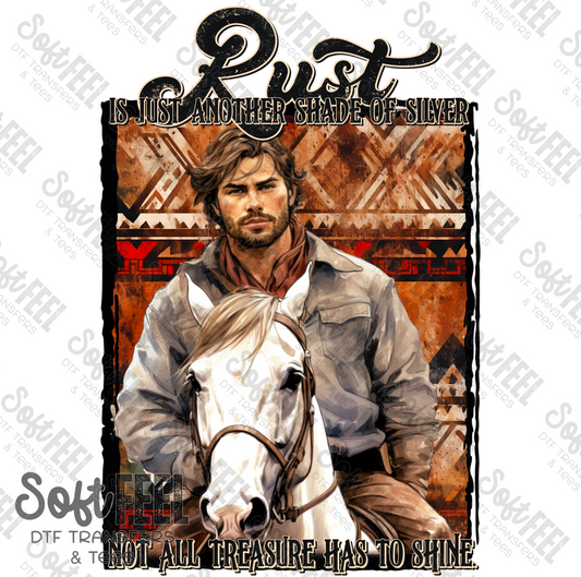 Rust Cowboy - Country Western / Women's - Direct To Film Transfer / DTF - Heat Press Clothing Transfer
