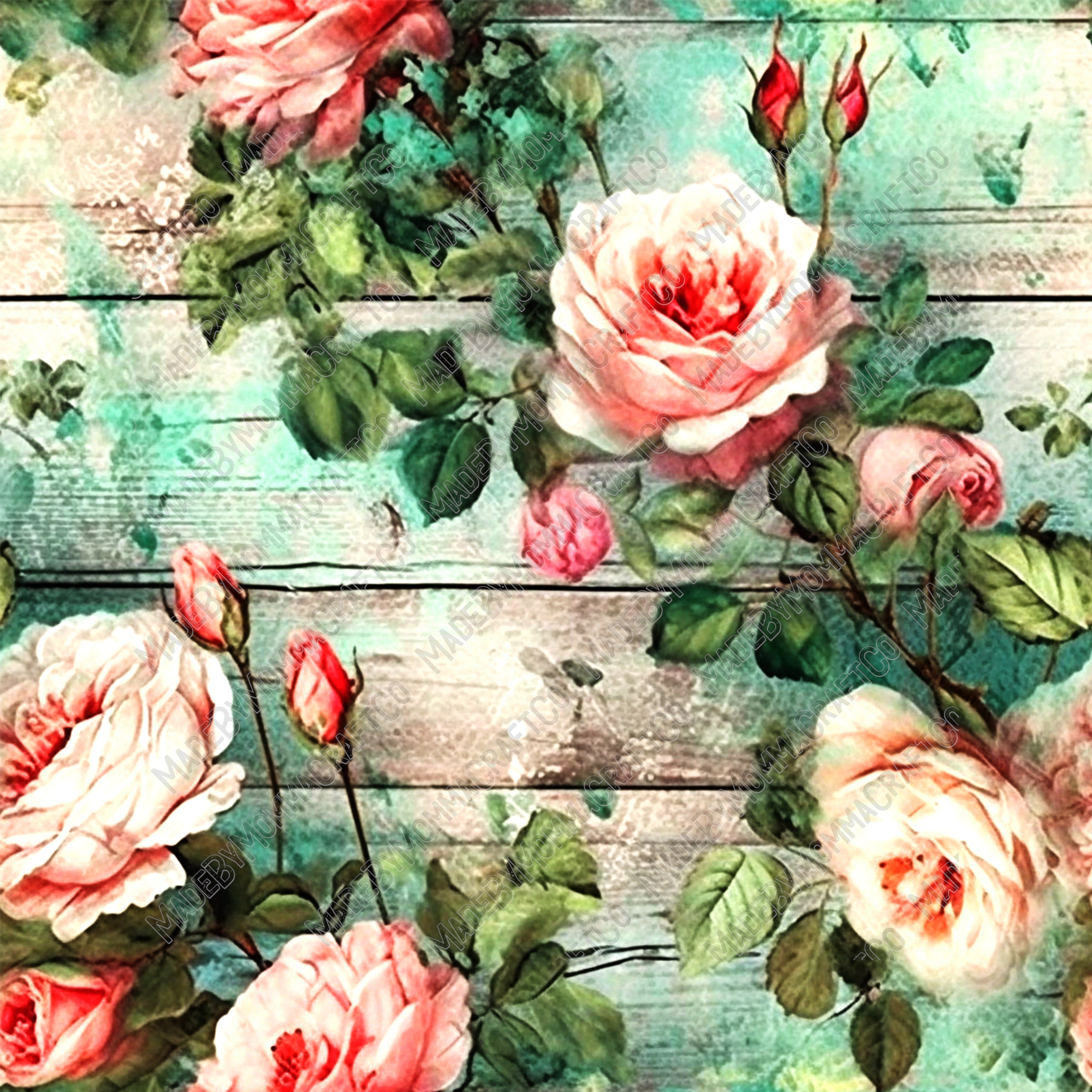 Rustic Flower Pattern Rustic Floral Pattern 3 - Vinyl Or Waterslide Seamless Wrap | Made By ...
