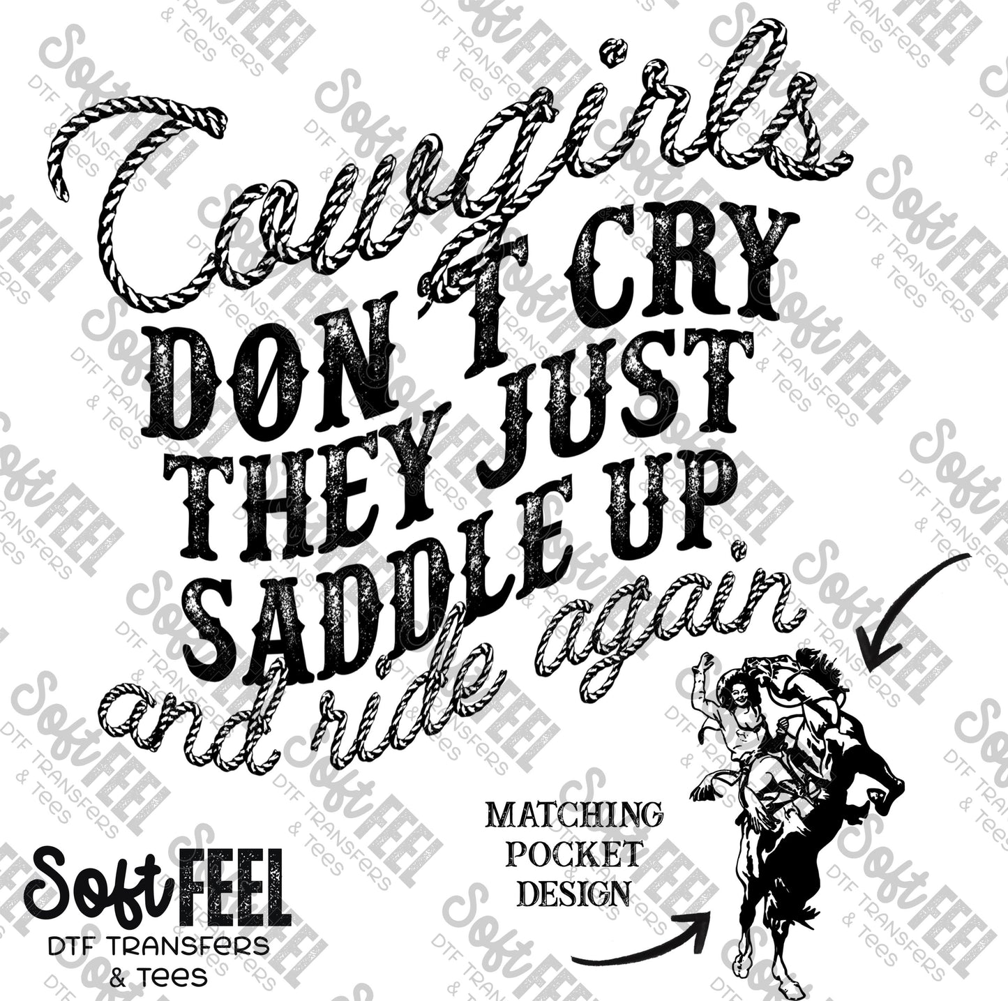 Saddle Up - Country Western / Women's - Direct To Film Transfer / DTF - Heat Press Clothing Transfer