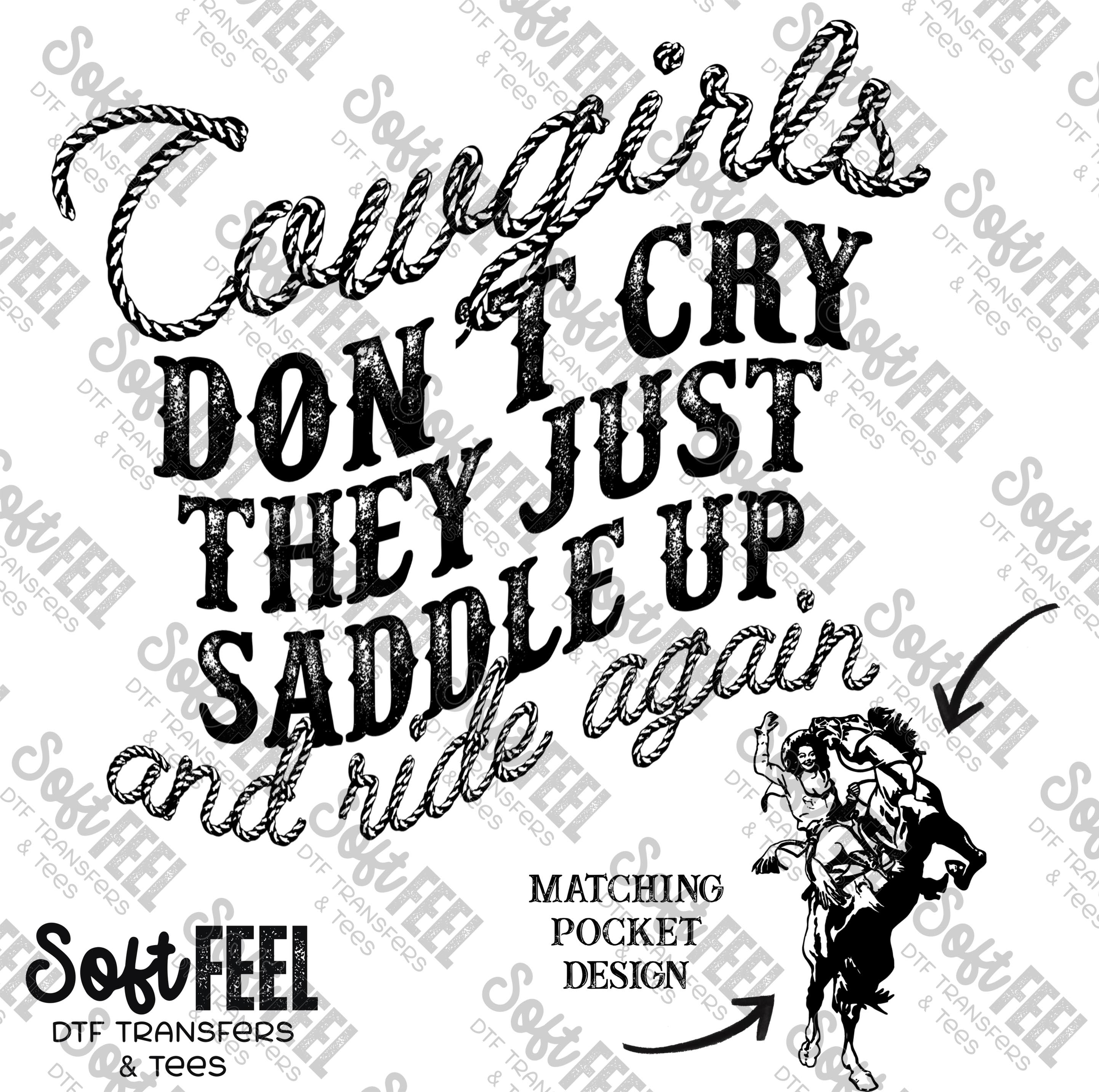 Saddle Up - Country Western / Women&#39;s - Direct To Film Transfer / DTF - Heat Press Clothing Transfer