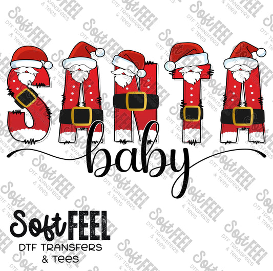 Santa Baby - Christmas - Direct To Film Transfer / DTF - Heat Press Clothing Transfer