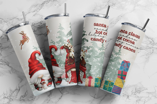 Santa Claus Gnomes - Sublimation or Waterslide Wrap - 20oz and 30oz