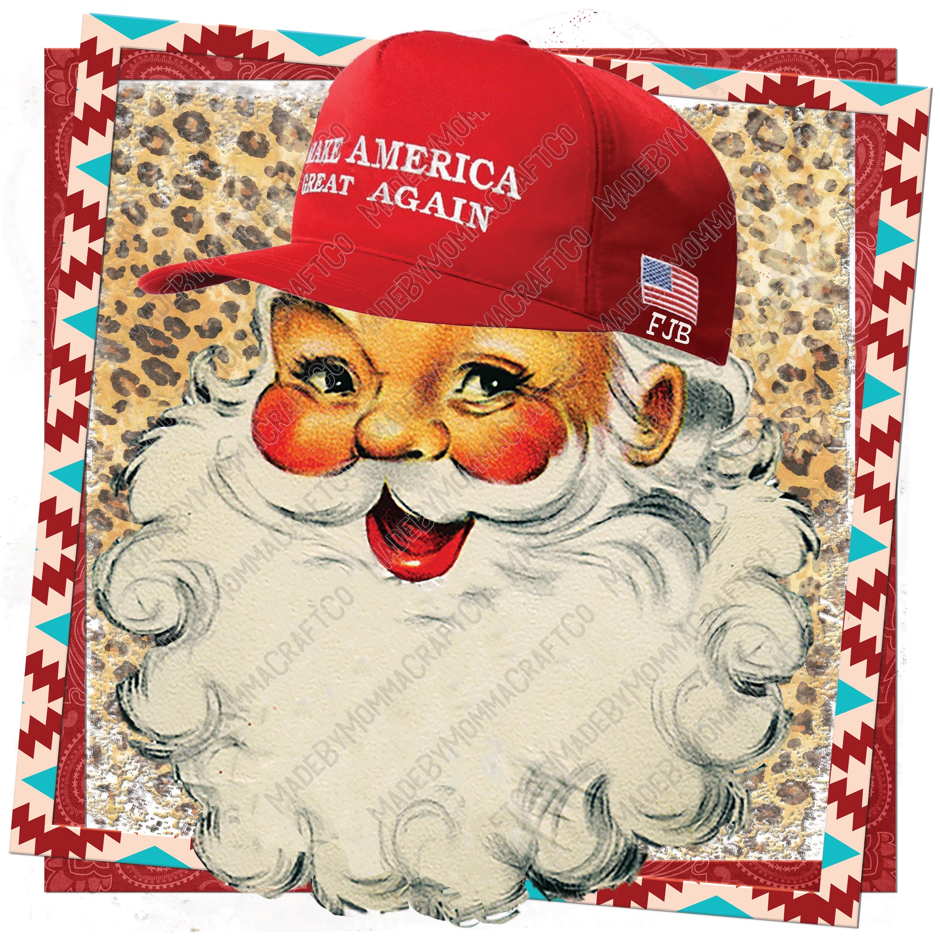 Santa Maga Leopard - Cheat Clear Waterslide™ or White Cast Sticker