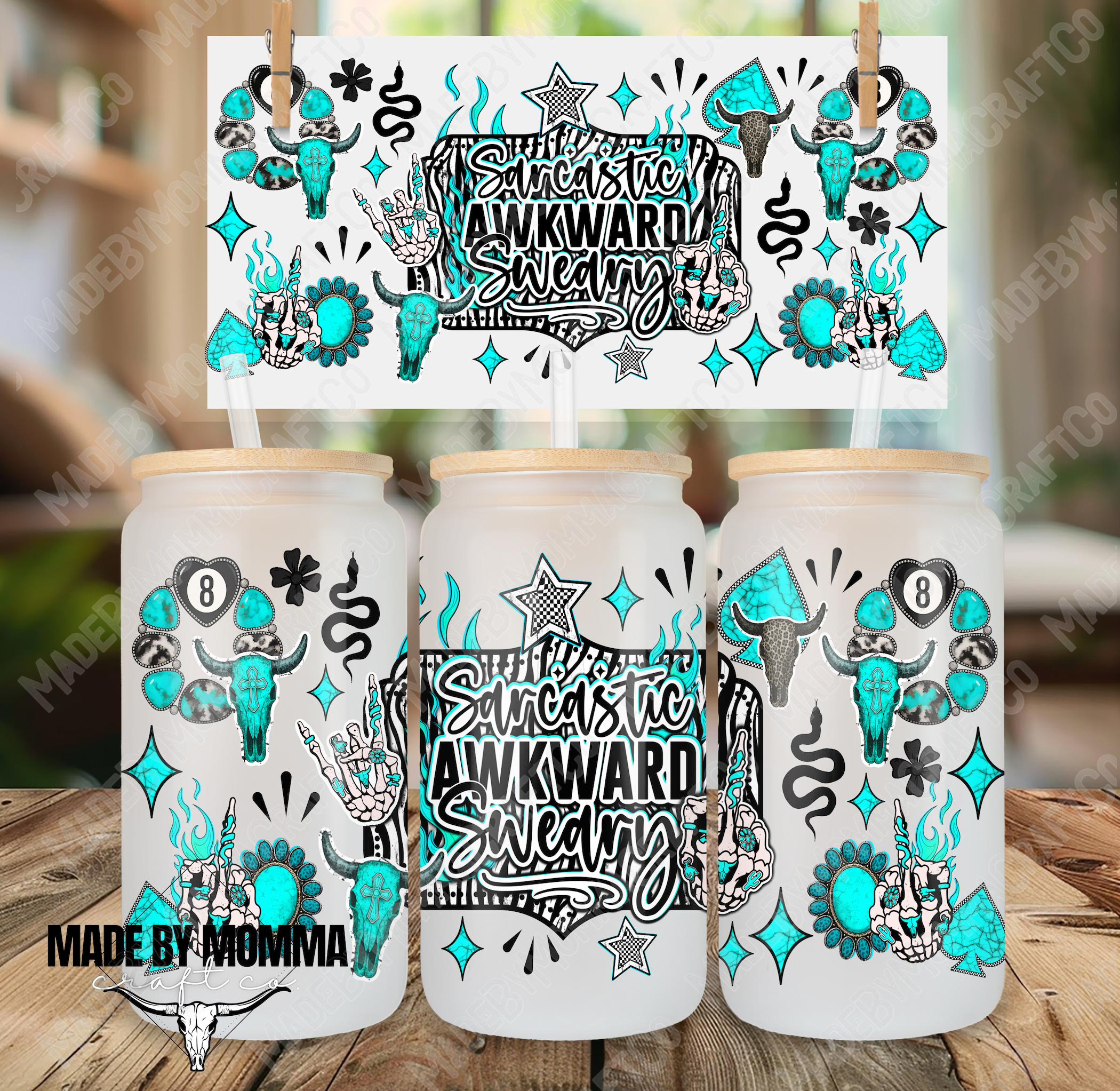 Sarcastic Awkward 16oz UV DTF or Sublimation Wrap