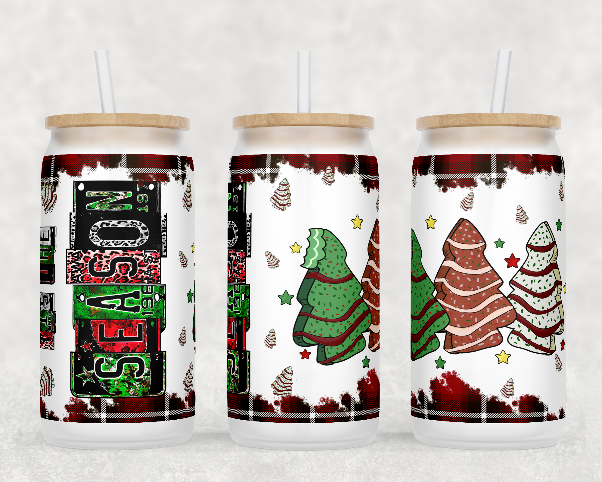 Season Treats Sublimation Libbey Can Wrap